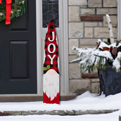 Glitzhome Christmas Gnome Christmas Porch Sign, Color: Red - JCPenney